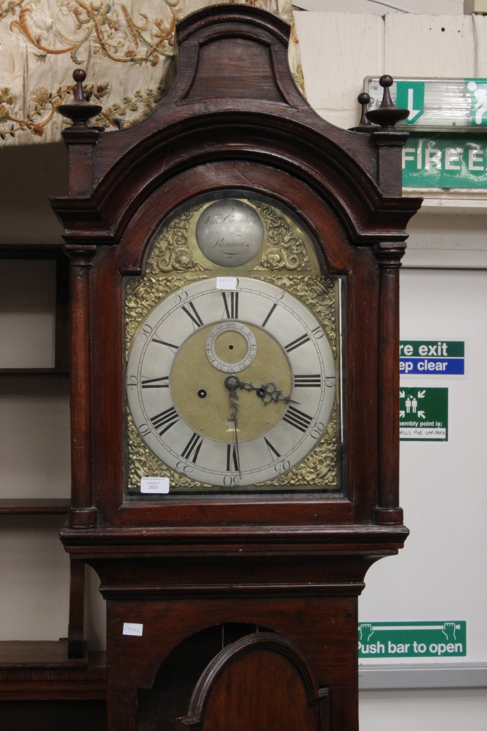 18th Century longcase clock by William Camden London, with pendulum ...