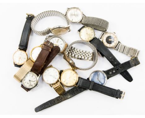 Twelve various vintage watches including Omega 