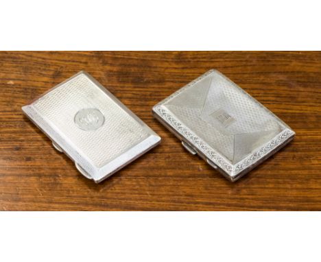 Two silver cigarette cases, Chester 1920 and Birmingham 1926, 5.33 ozt, 165.8 grams approx 