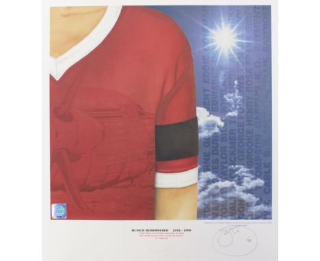 Manchester United Interest: A 'Munich Remembered 1958-1998' Limited Edition lithograph 'produced as a Limited Edition of 140 