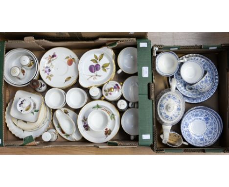 A Royal Worcester Evesham dinner ware and Minton Shalimar tea service (2 boxes)
