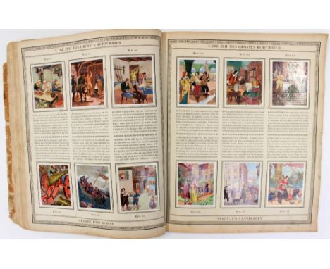 A German Cigarette Card album dating from 1934, "Deutscher Kultur Bilder". Some complete sets. 