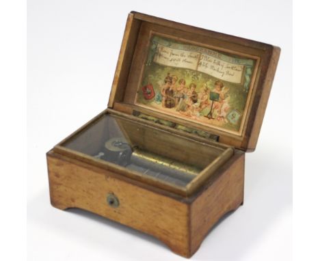 A Swiss Victorian miniature musical box, playing four airs, programme N182 SMF 1816. (1)