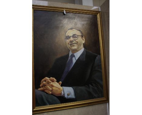 Ivan Rose, Portriat of a seated gentleman, oil on canvas, signed and dated (19)87 lower right, 100cm x 75cm, together with Ew