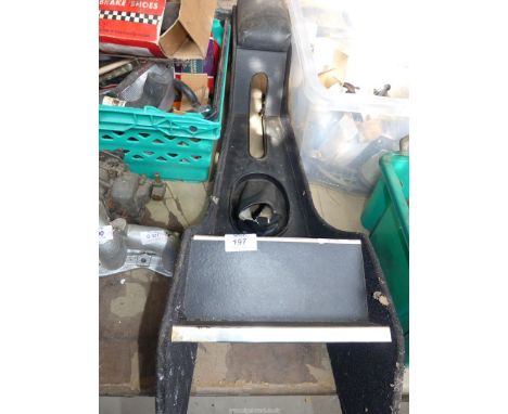 A car central console.