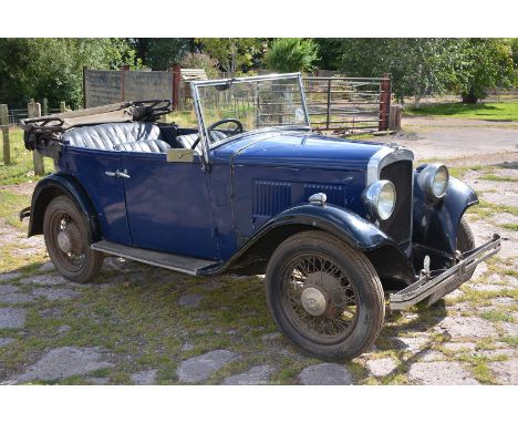A 1933 Austin 10 Open Tourer, Registration No. YD 7394, finished in blue and black, first registered on the 29/06/1933, 1,141