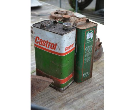 Two Castrol 1 gallon oil Drums (empty).