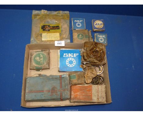 A good quantity of various ball/roller bearings and an Austin A35 clutch relining kit.
