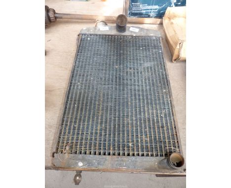 A vintage Ford Anglia/Popular E93A radiator, 14" x 23".
