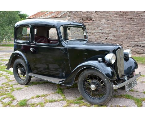A 1936 Austin 7 Ruby Saloon, Registration No. CLJ 628, finished in black, first registered 12/11/1936, 747 cc., Chassis No. 2