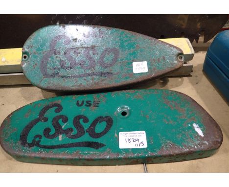 Two metal Esso covers. Not available for in-house P&amp;P, contact Paul O'Hea at Mailboxes on 01925 659133 