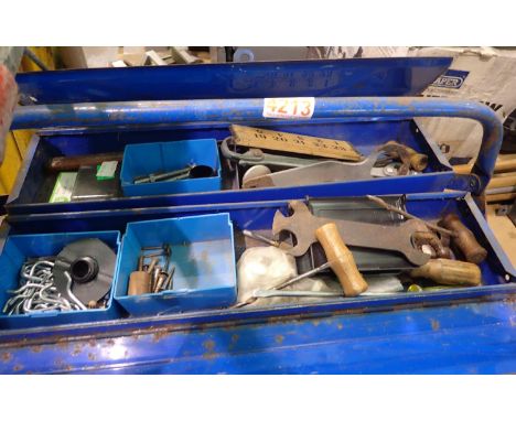 Cantilever toolbox with tool contents. Not available for in-house P&amp;P, contact Paul O'Hea at Mailboxes on 01925 659133 