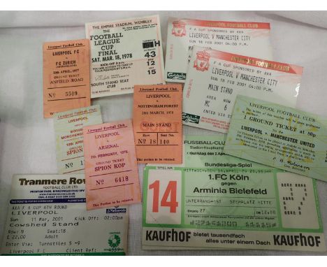 Small collection of Liverpool Football Club, ticket stubs mainly 1970s. P&amp;P Group 1 (£14+VAT for the first lot and £1+VAT