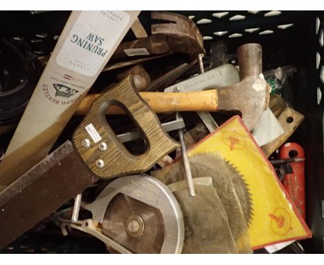 Collection of mixed tools including saws. Not available for in-house P&amp;P, contact Paul O'Hea at Mailboxes on 01925 659133