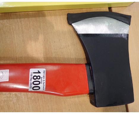 New unused chopping axe with fibre glass handle. Not available for in-house P&amp;P, contact Paul O'Hea at Mailboxes on 01925