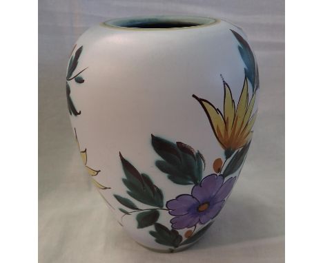 Gouda (Holland) Baluster vase in the Viola pattern 1491, H: 24 cm. No chips, cracks or visible restoration. P&amp;P Group 2 (