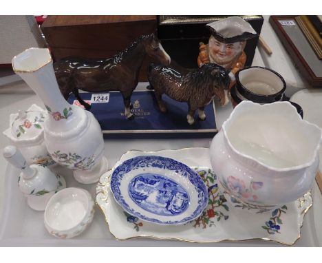 Named ceramics including Royal Worcester, Beswick, Ansley etc, some with faults. Not available for in-house P&amp;P, contact 