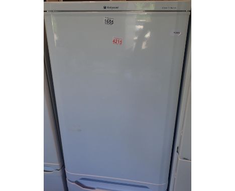 HotPoint first edition fridge freezer, H: 160 cm. Not available for in-house P&amp;P, contact Paul O'Hea at Mailboxes on 0192