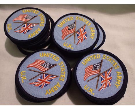 Sixty unissued uniform patches, US Army in UK (Burtonwood). P&amp;P Group 1 (£14+VAT for the first lot and £1+VAT for subsequ