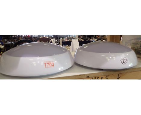 Pair of LED celling light, D: 35 cm. Not available for in-house P&amp;P, contact Paul O'Hea at Mailboxes on 01925 659133 