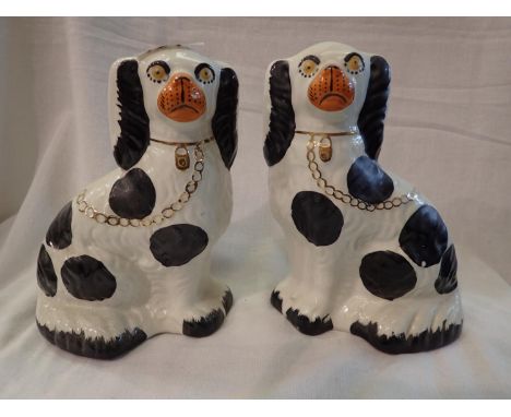 Pair of Burleigh Ware Staffordshire dogs. Not available for in-house P&amp;P, contact Paul O'Hea at Mailboxes on 01925 659133