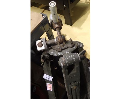 Vintage painted wooden telescope tripod. Not available for in-house P&amp;P, contact Paul O'Hea at Mailboxes on 01925 659133 