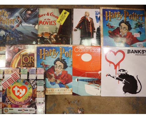 Mixed unopened calendars including Harry Potter and Lord of The Rings. Not available for in-house P&amp;P, contact Paul O'Hea