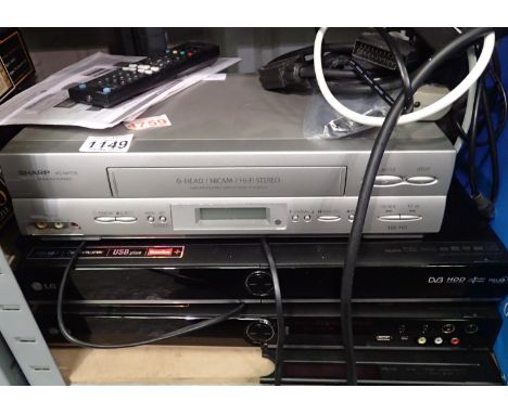 Sharp NICAM six years VCR and two LG DVD/HDD recorder/player. Not available for in-house P&amp;P, contact Paul O'Hea at Mailb