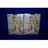 *Falke 2x Pairs Invisible Deluxe 8 Den Tights Coffee Ultra Transparent Matt Size: S/M RRP £48