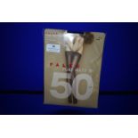 *Falke 1x Pair Pure Matt 50 Den Stay Up Semi Opaque Matt Size: 8.5-9 Black RRP £24