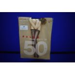 *Falke 1x Pair Pure Matt 50 Den Stay Up Semi Opaque Matt Size: 9.5-10 Black RRP £24