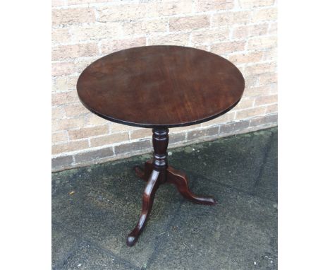 A TILT TOP TRIPOD OCCASIONAL TABLE  the circular top 62cm diameter