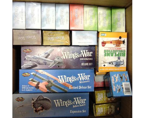 ASSORTED WINGS OF WAR GAMING SETS &amp; ACCESSORIES  including scale model aircraft, most boxed. 