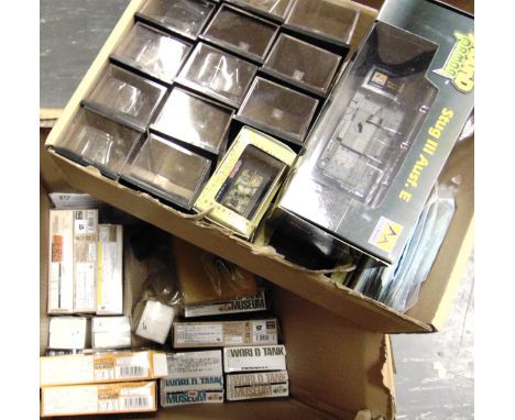 ASSORTED MODEL TANKS in various scales, many mint or near mint and boxed; together with a small quantity of other items, (two