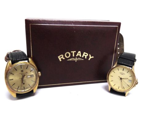 TISSOT, SEASTAR  a gentleman's automatic day date wrist watch, with stainless steel screw back, on a strap; with a gentleman'