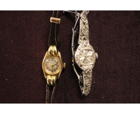 Reknown 9ct Gold cased ladies watch and a Rotary Ladies Dress watch 