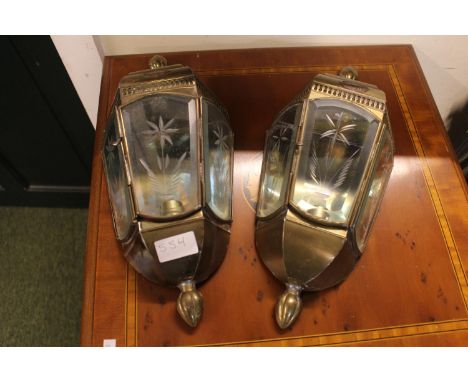 Pair of Lime House Light Co lamps 