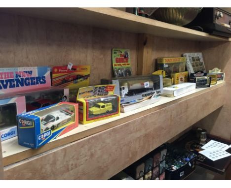 SHELF OF MATCHBOX, DAYS GONE BY, CORGI BOXED MODEL CARS