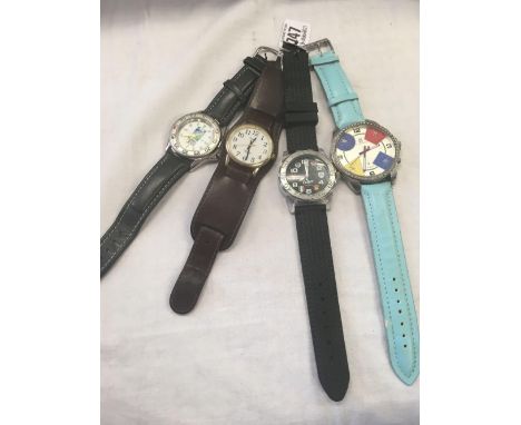 4 GENTS WRIST WATCHES INCLUDING IRB RUBY 1999