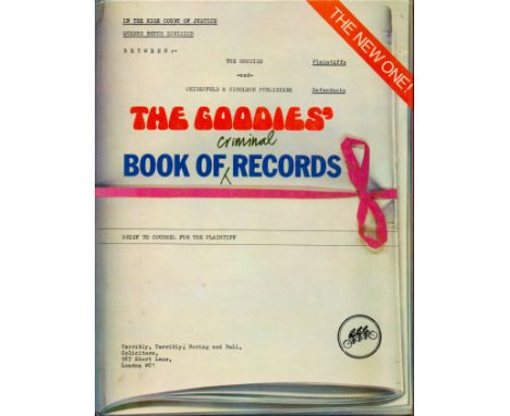 THE GOODIES signed by all 3 Bill Oddie, Graeme Gardner and Tim Brooke-Taylor (1940-2020) inside vintage 1975 Hardback Book 'T