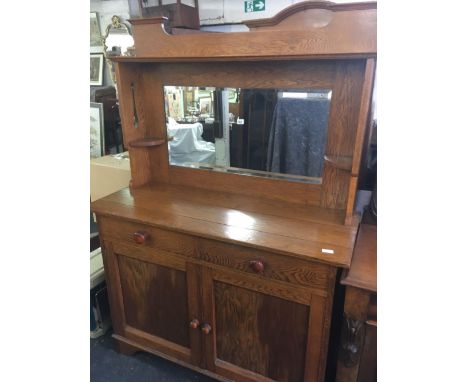 ARTS &amp; CRAFTS MIRROR BACK SIDEBOARD