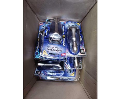 CARTON WITH WILKINSON RAZORS &amp; SPARE BLADES, ALL NEW IN PACKETS