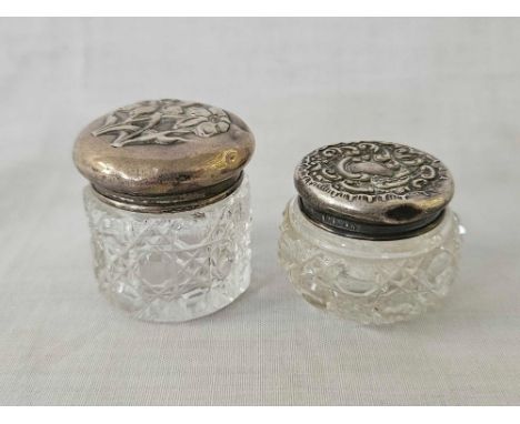 TWO SILVER MOUNTED JARS 1904 &amp; 1908