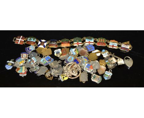 Silver coloured  and enamel lapel badges; etc (1 bag)