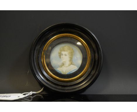 English School (19th century), a portrait miniature, of a lady of title, watercolour on ivory