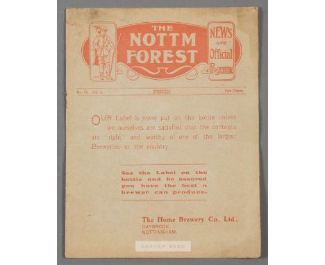                 Nottingham Forest v Arsenal programme 3rd February 1923, F.L. Division One 