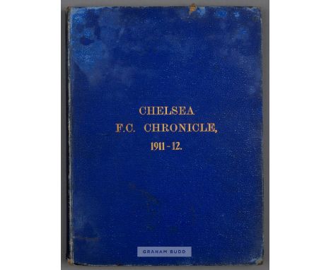 Bound volume of Chelsea home programmes season 1911-12,THIS VOLUME INCLUDING THE 1911 FA CHARITY SHIELD MANCHESTER UNITED v S