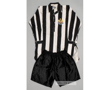 Black & white striped Newcastle United F.A. Cup final no.10 jersey v Blackpool, played at Wembley, 28th April 1951,Umbro, lon