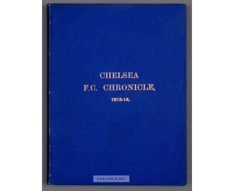 Bound volume of Chelsea home programmes season 1913-14,comprising first team (Football League Div 1) and reserves (South-East