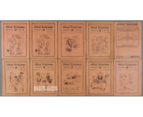 Ten Tottenham Hotspur 1930s home programmes,F.L. Division Two fixtures v Charlton Athletic 25th December 1931 and West Ham Un